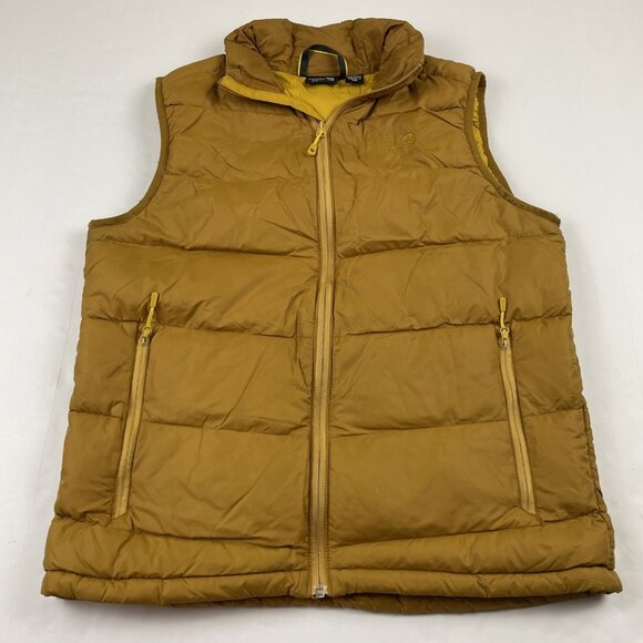 Mountain Hardware Q Shield 650 Down Vest Men’s M Mustard Yellow Puffer Light - Picture 1 of 10